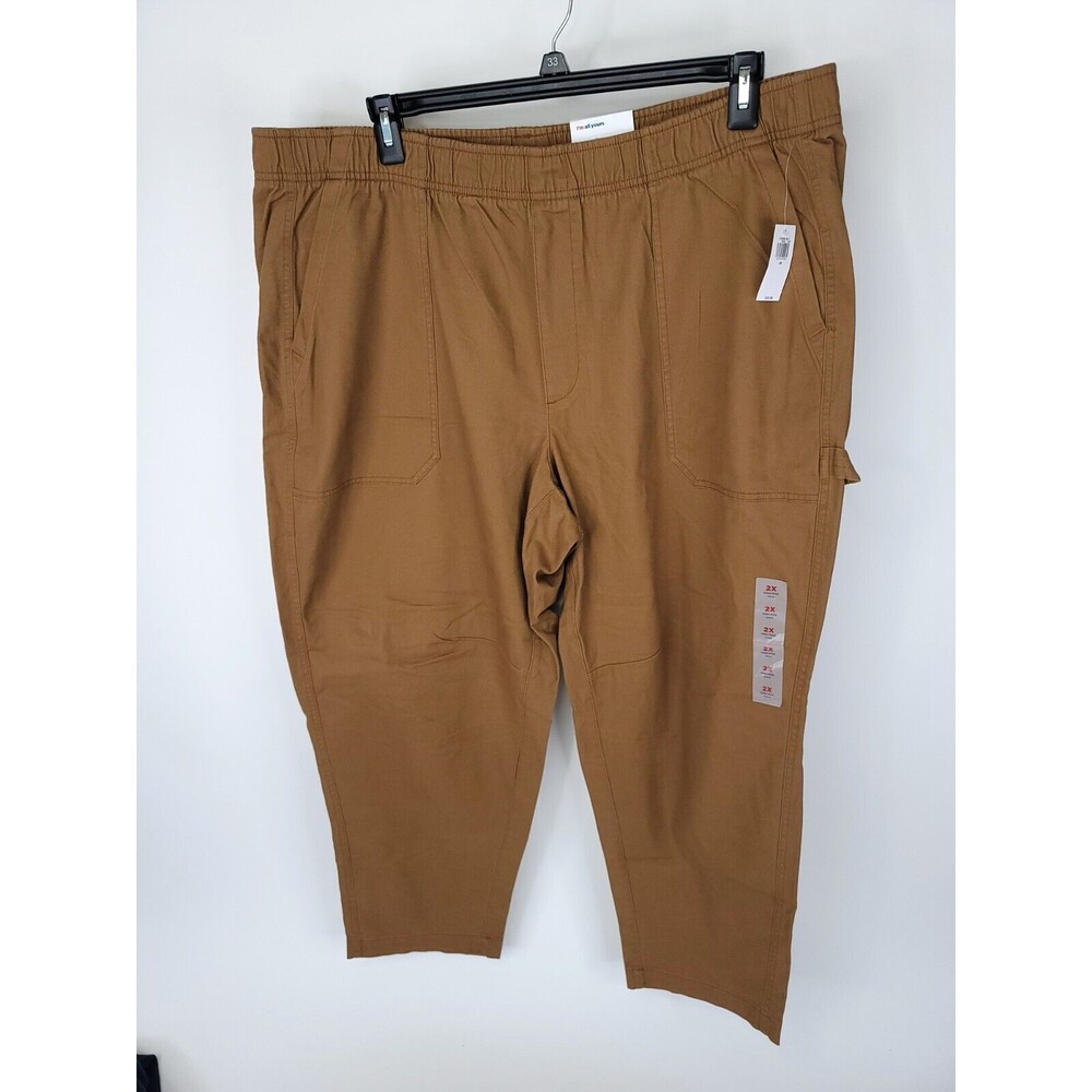 Old Navy Womens Size 2X Spicy Mustard Gold Twill Relaxed Casual Plus Pants